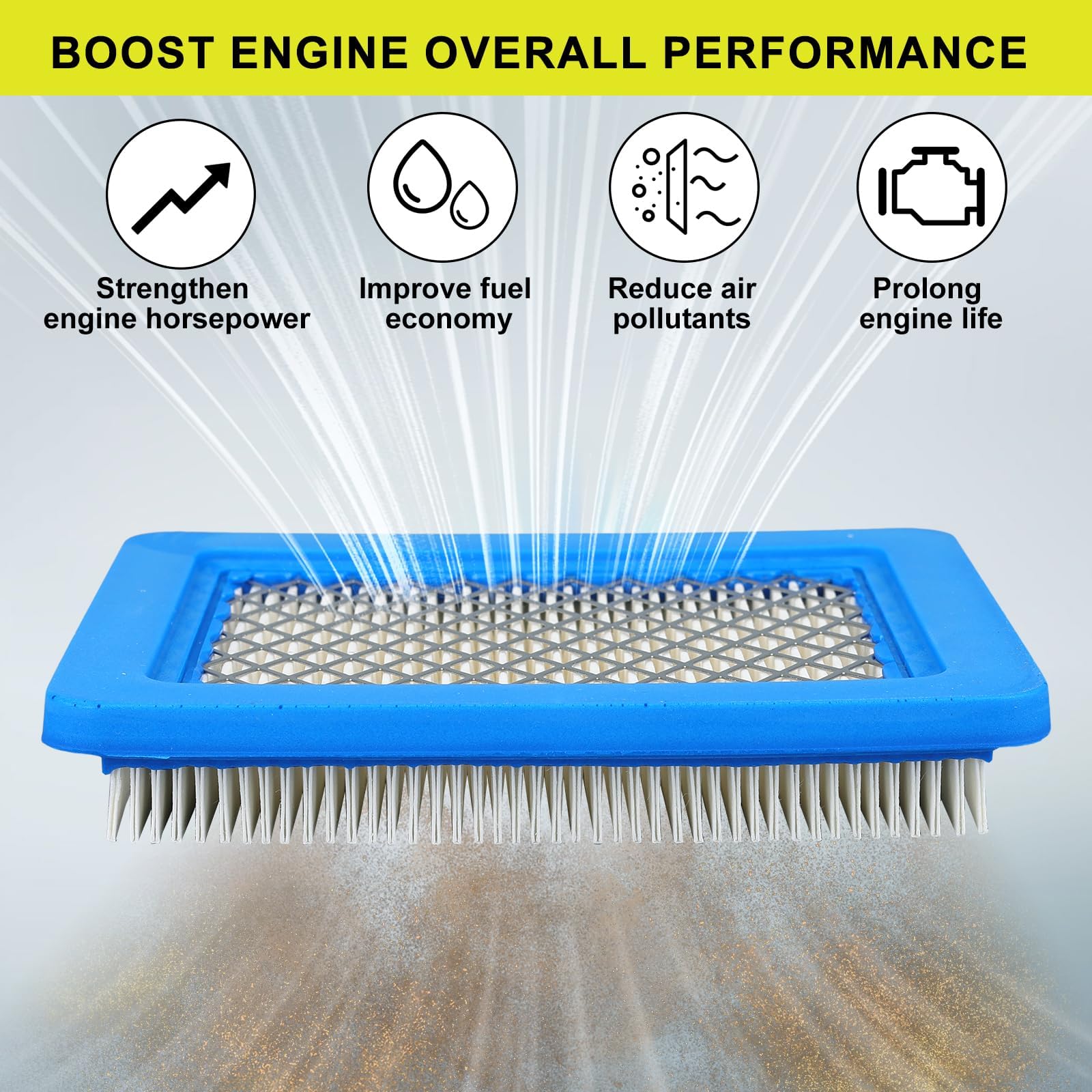 Butom 491588S 491588 Air Filter + 493537S 493537 Pre-Cleaner